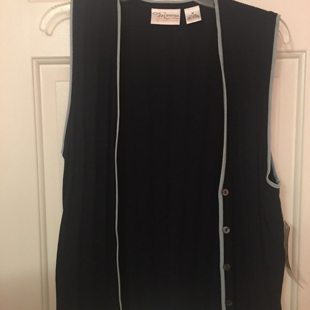 Sportfolio by Marcia Sweater Vest Womens Medium - Picture 1 of 5